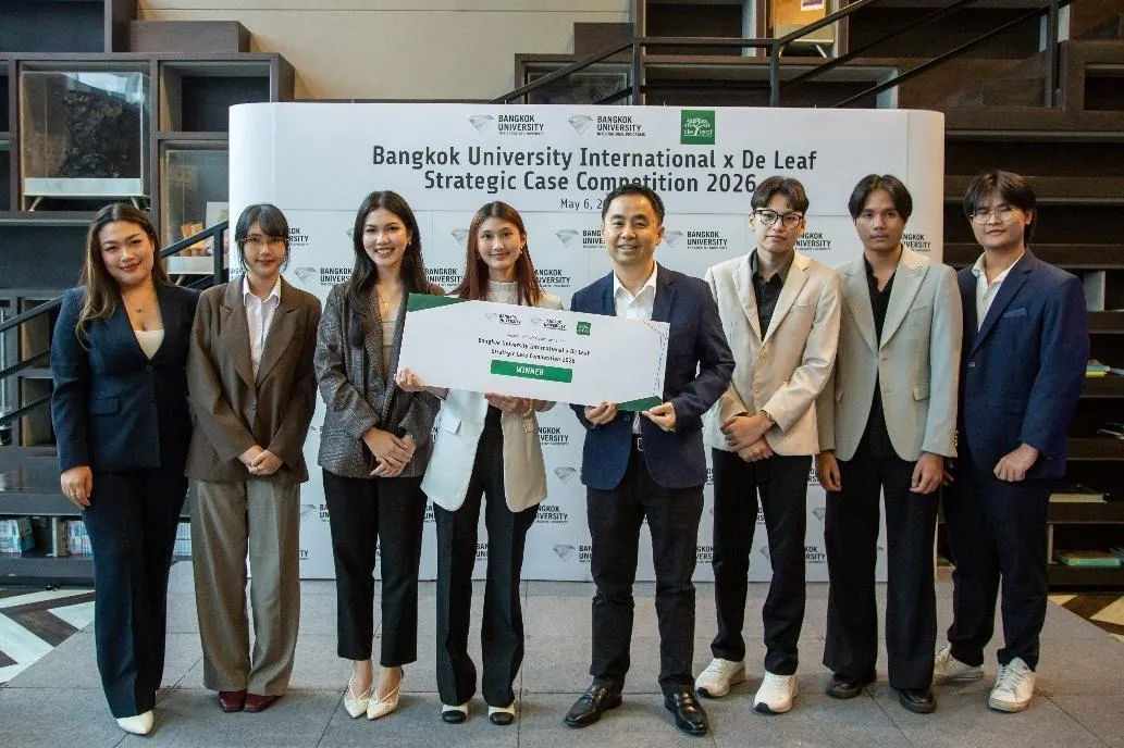 BANGKOK UNIVERSITY INTERNATIONAL PROGRAMS DE LEAF STRATEGIC CASE COMPETITION 2026 - WINNER.
AI-generated content may be incorrect.