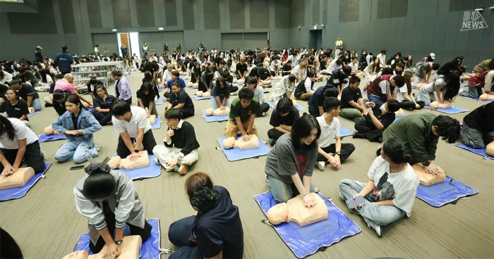 BU&nbsp;เสริมทักษะ CPR &amp; AED&nbsp;การปฐมพยาบาลฉุกเฉินและการกู้ชีพขั้นพื้นฐาน