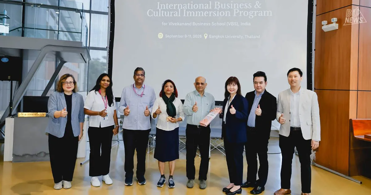 BU Welcomes Students from India for an Exchange of Insights on Business Administration in the Thai and ASEAN Context