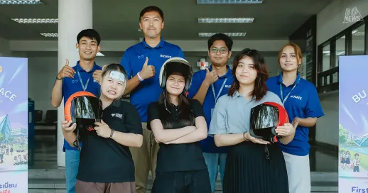 ขับขี่อย่างมั่นใจ BU MOTOSPACE มอบหมวกกันน็อก สร้างวัฒนธรรมความปลอดภัยในรั้ว BU