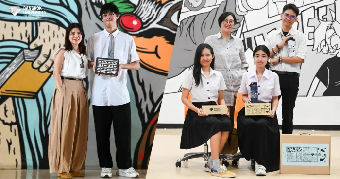 นักศึกษาคณะศิลปกรรมฯครีเอทอัตลักษณ์ BU&nbsp;สะท้อนพลังความคิดสร้างสรรค์