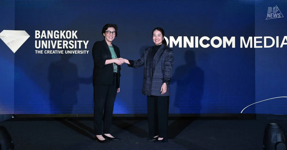 มหาวิทยาลัยกรุงเทพ ลงนามบันทึกข้อตกลงความร่วมมือกับ Omnicom Media Thailand พันธมิตรระดับโลกด้าน Media Strategy, AI และ Technology เพื่อประกาศก้าวสำคัญสู่การเป็น Creative Ecosystem ระดับสากล พร้อมยกระดับการเรียนรู้ของนักศึกษาให้เชื่อมต่อกับอุตสาหกรรมจริง ผ่านหลักสูตรใหม่ “Global Creator and Influencer Branding”