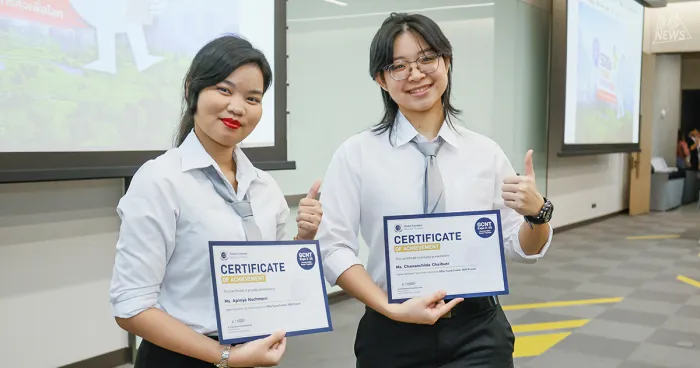 2 BU-FIP Students Win Top Content SDGs Young Creator 2025 Award, Promoting Sustainability Through Digital Media