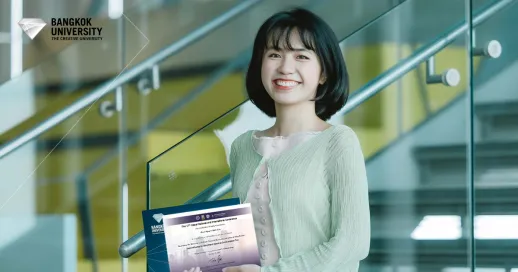 Bangkok University congratulates Pham Nguyen Minh Anh, a student from the Master of Communication Arts Program in Global Communication (MCA-GC), for receiving the Outstanding Award Certificate for a research presentation at the 17th Hatyai National and International Conference, organized by Hatyai University.