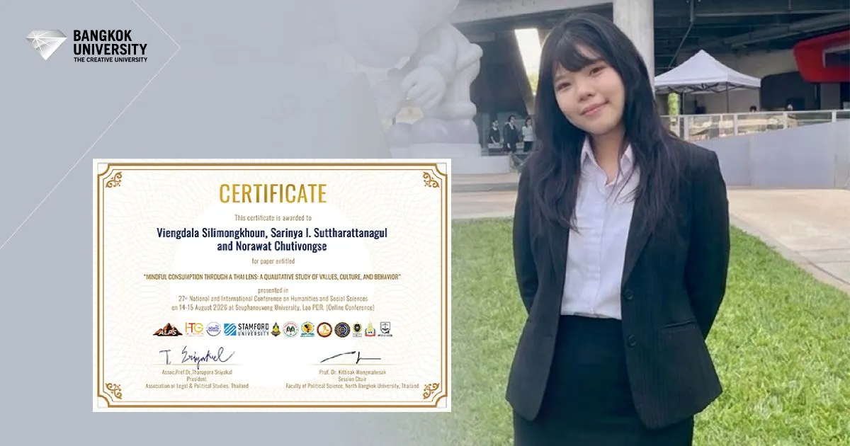 From Classroom to the International Stage: Business Administration Student Extends Class Research into a Published Study on "Mindful Consumption Through a Thai Lens"